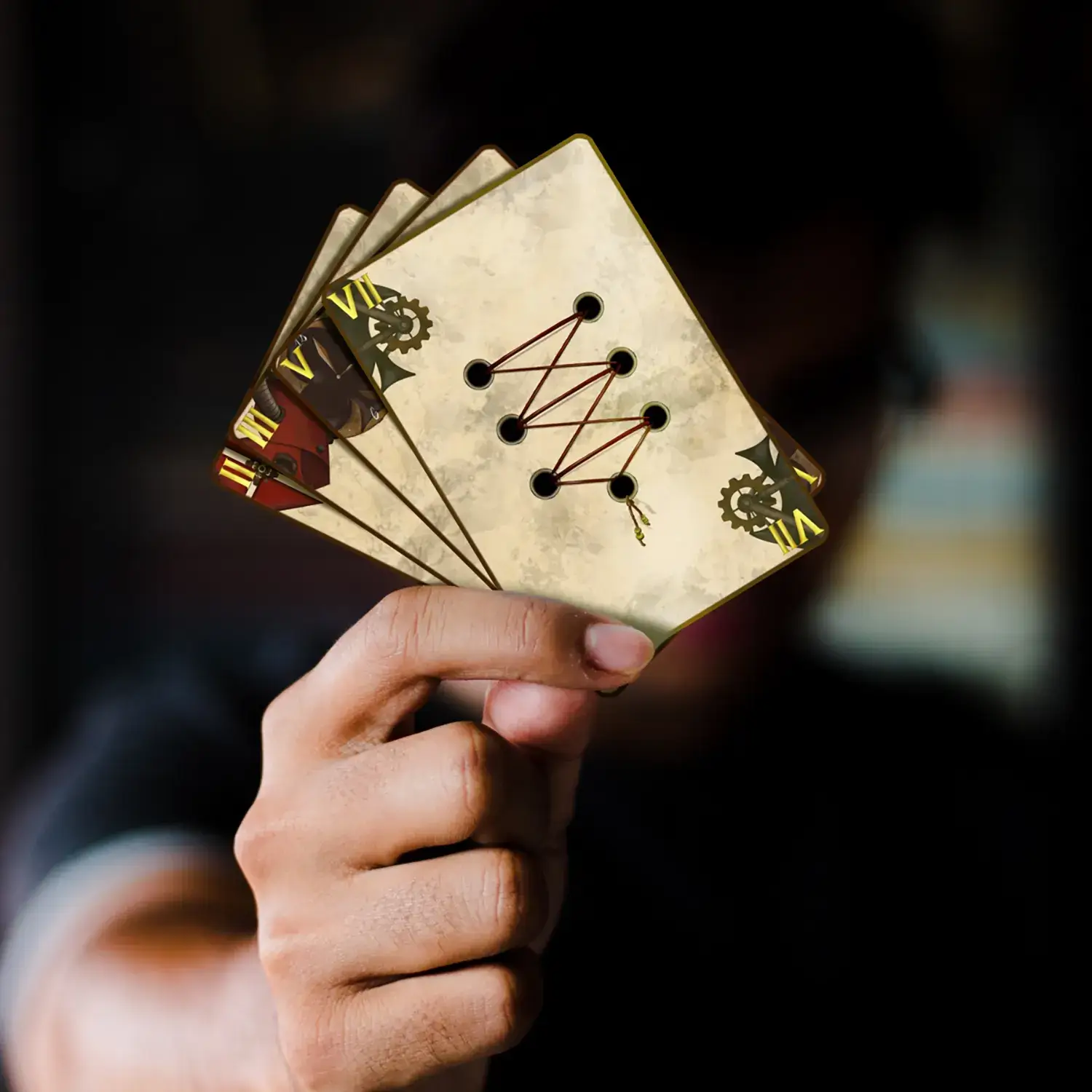 karty do gry w stylu steampunk